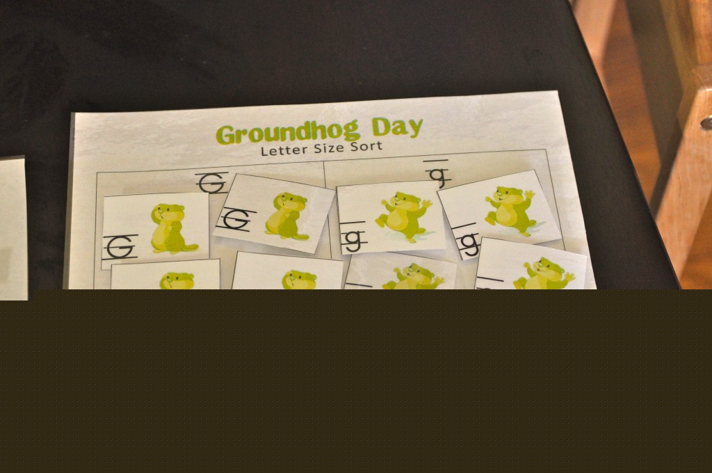 Groundhog Letter G sorting